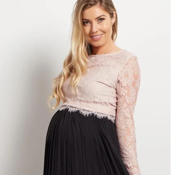 HP {PinkBlush} Lace Maternity Crop Top S Post Maternity Bump - Picture 13 of 14